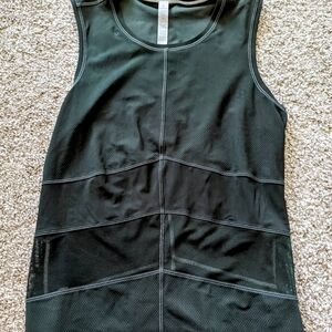 Lululemon Green Chevron Mesh Tank